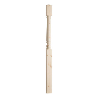 Cheshire Mouldings 46mm x 91mm x 1500mm Pine Half One Piece Newel Post