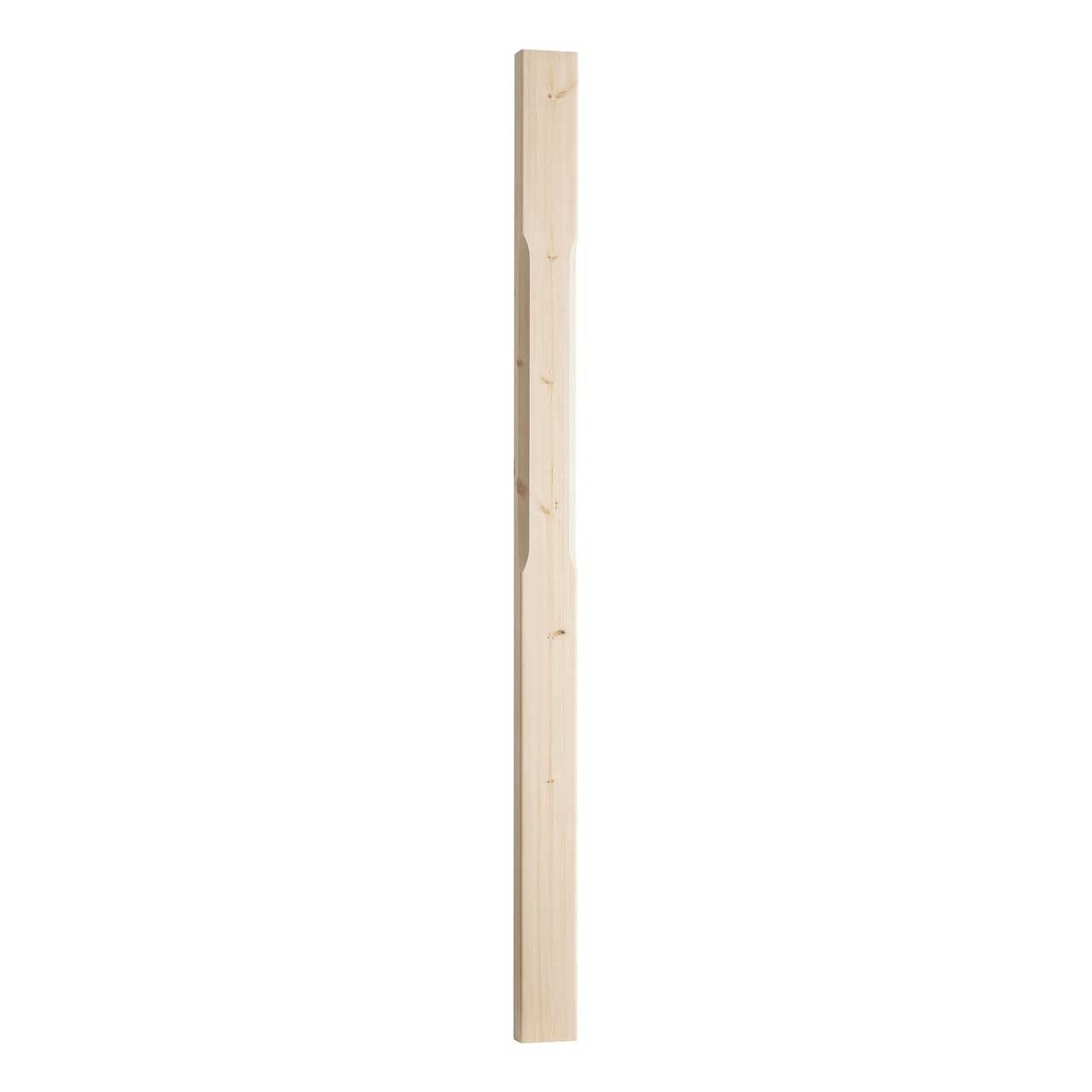 Photograph of Cheshire Mouldings 46mm x 91mm x 1500mm Pine Half Stop Chamfered Newel Post