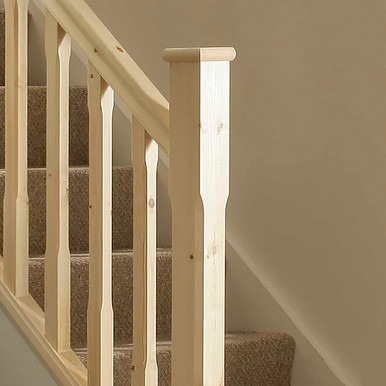 Further photograph of Cheshire Mouldings 47mm x 125mm x 125mm Pine Low Profile Newel Cap