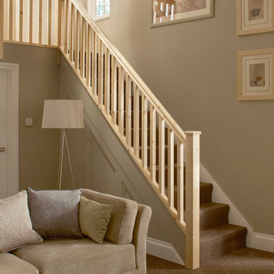 Further photograph of Cheshire Mouldings 47mm x 125mm x 125mm Pine Low Profile Newel Cap