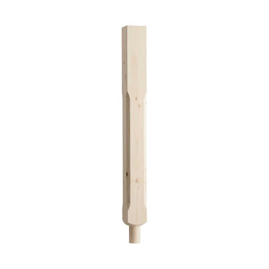 Cheshire Mouldings 91mm x 91mm x 850mm Pine Decking Stop Chamfered Newel Spigot Post