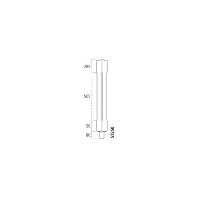 Further photograph of Cheshire Mouldings 91mm x 91mm x 850mm Pine Decking Stop Chamfered Newel Spigot Post