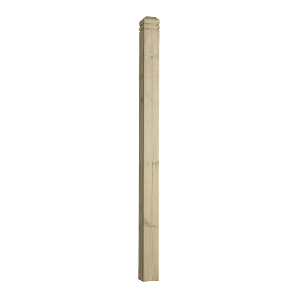 Photograph of Cheshire Mouldings 1500mm Decking Chamfered And Beaded Newel Post