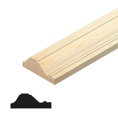 Cheshire Mouldings 33mm x 12mm x 2400mm Pine Cover Moulding