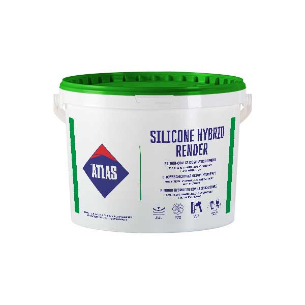 Photograph of Atlas SAH Silicone Hybrid Render Base White 25Kg