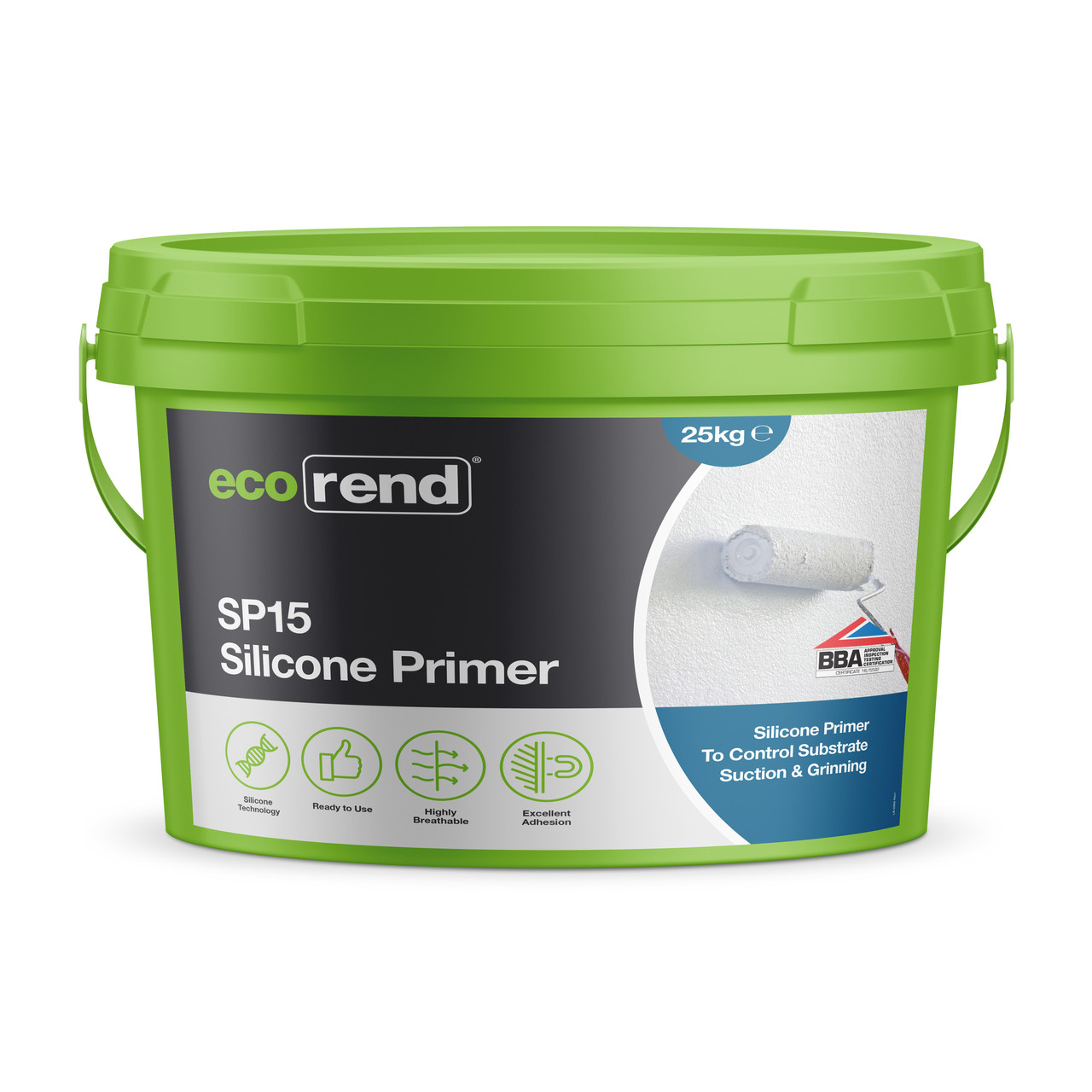 Photograph of Ecorend Silicone Primer, marble White, 25kg