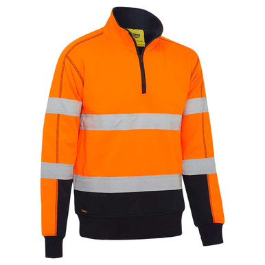 Further photograph of Hi-Vis Taped 2 Tone 1/4 Zip Stretch Pullover - M