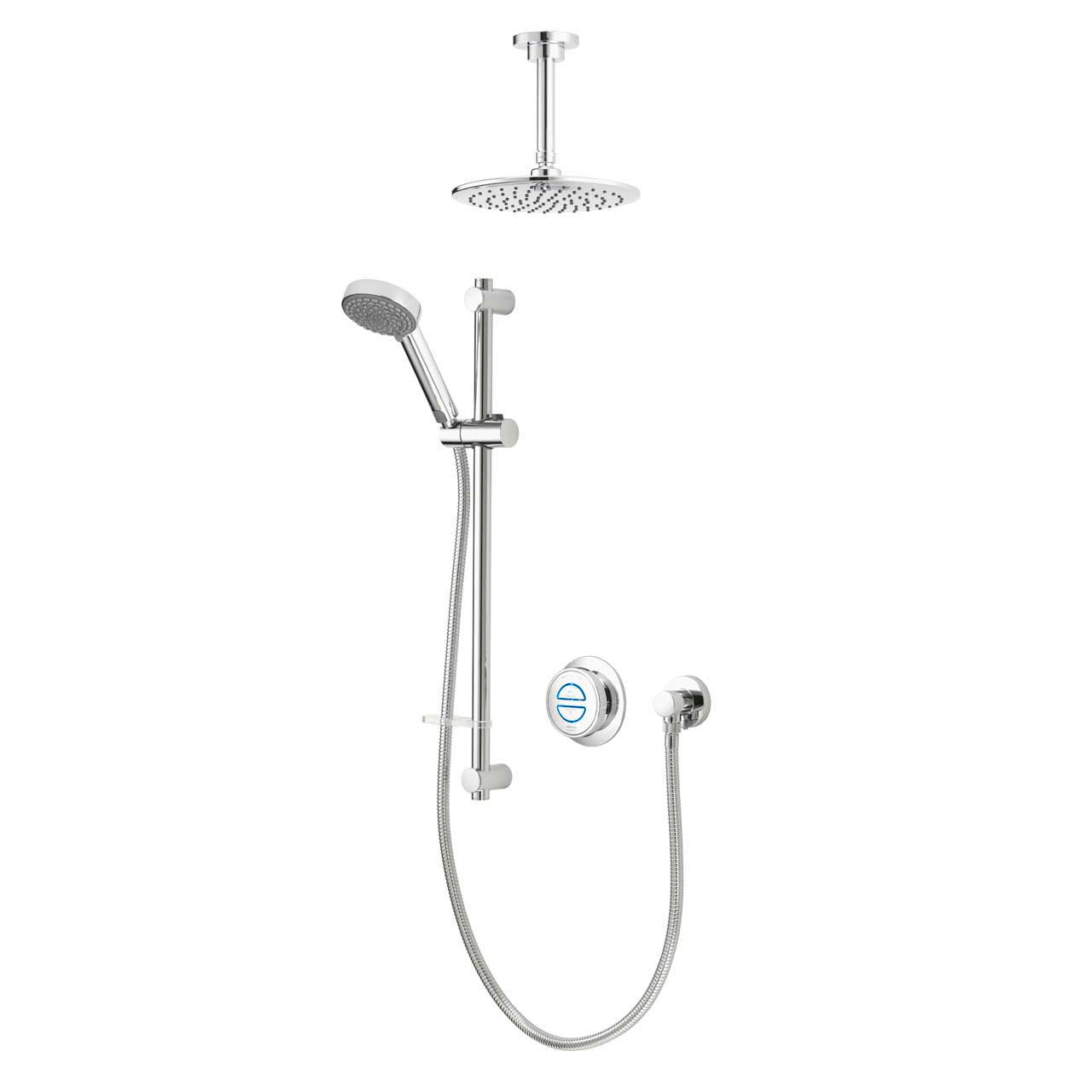 Photograph of Aqualisa Quartz Classic Divert Concealed Shower Adjustable/Fix Ceil Grav