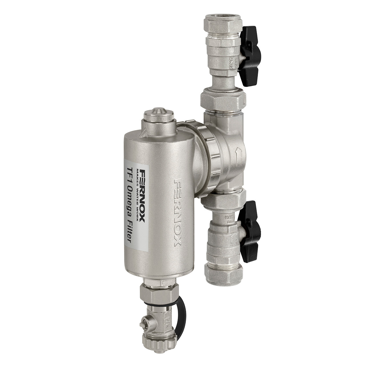 Photograph of Fernox TF1 Omega Filter 28mm With Valves