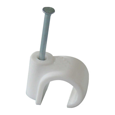 Further photograph of Trade 16.0mm Masonry Nail Pipe Clip White - Pack of 100