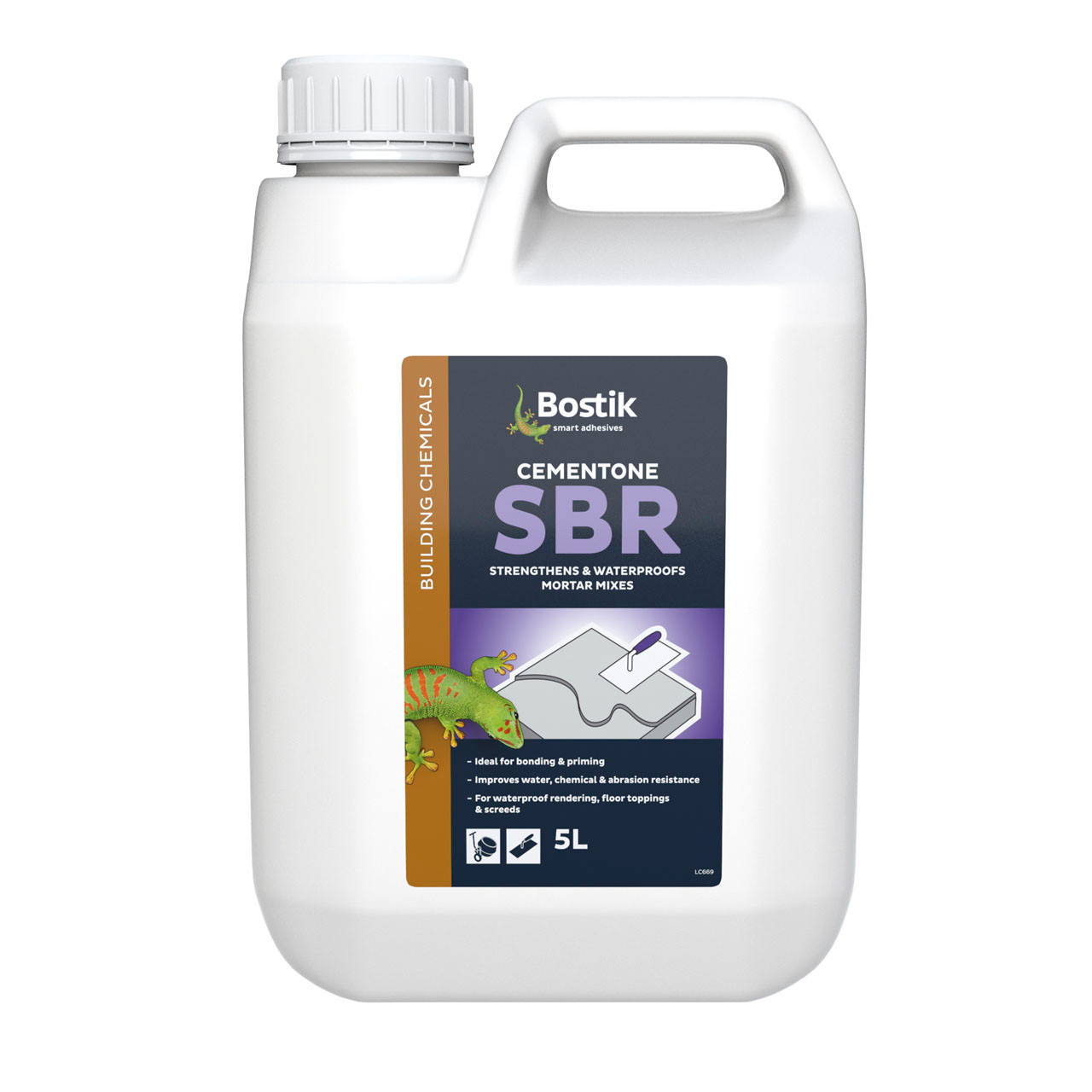 Photograph of Bostik  Cementone SBR Waterproofing & Strengthening 5L - Milky White