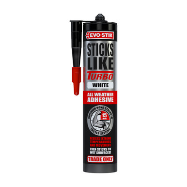 Evo-Stik Sticks Like Sh*t Turbo All Weather Ms Adhesive, White, 290ml product image
