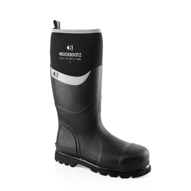 Photograph of BBZ6000 Buckbootz S5 Black Neoprene/Rubber Heat and Cold Insulated Safety Wellington Boot - Size 10
