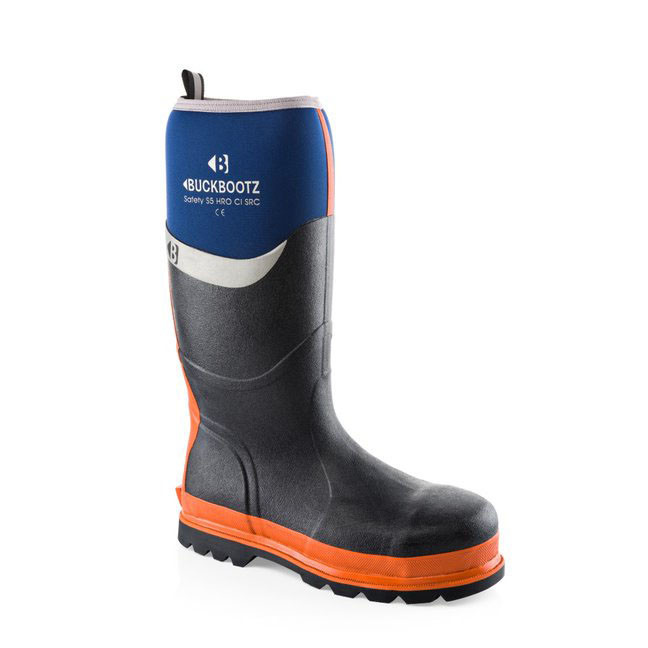 Photograph of BBZ6000 Buckbootz S5 Blue Neoprene/Rubber Heat and Cold Insulated Safety Wellington Boot - Size 8