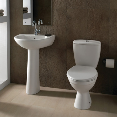 Further photograph of Twyford Option BSIO Close Coupled Cistern, Dual Flush, Chrome Push Button 6/4L