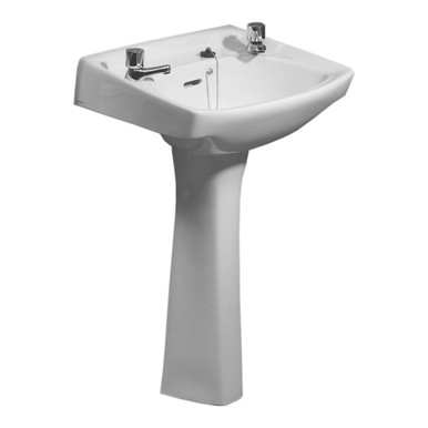 Further photograph of Twyford Classic Washbasin 560 x 415mm, 2 Tap Holes