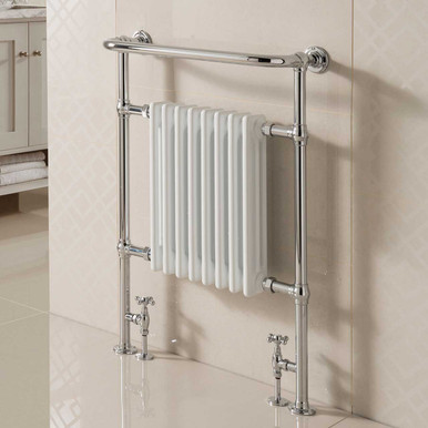 Further photograph of Heating Only Towel Rail Chrome - 963 x 538 x 230mm