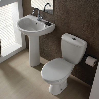 Further photograph of Twyford Option Toilet Seat & Cover with Stainless Steel Hinges