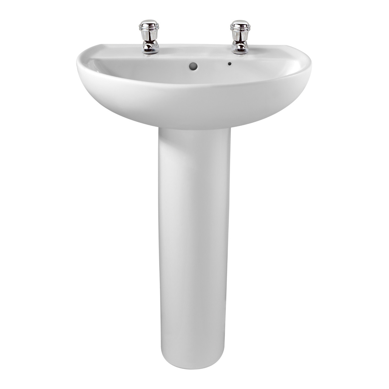 Photograph of Twyford Alcona Washbasin 550x420mm with 2 Tap Holes