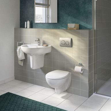 Further photograph of Geberit Duofix Frame for wall-hung Pan 112cm, with Delta 12cm Concealed Cistern & Delta20 Chrome Flush Plate