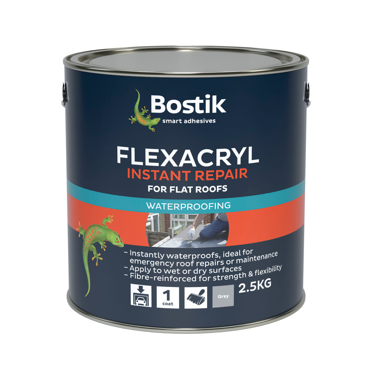 Photograph of Bostik Flexacryl Instant Waterproof Compound 2.5KG - Grey