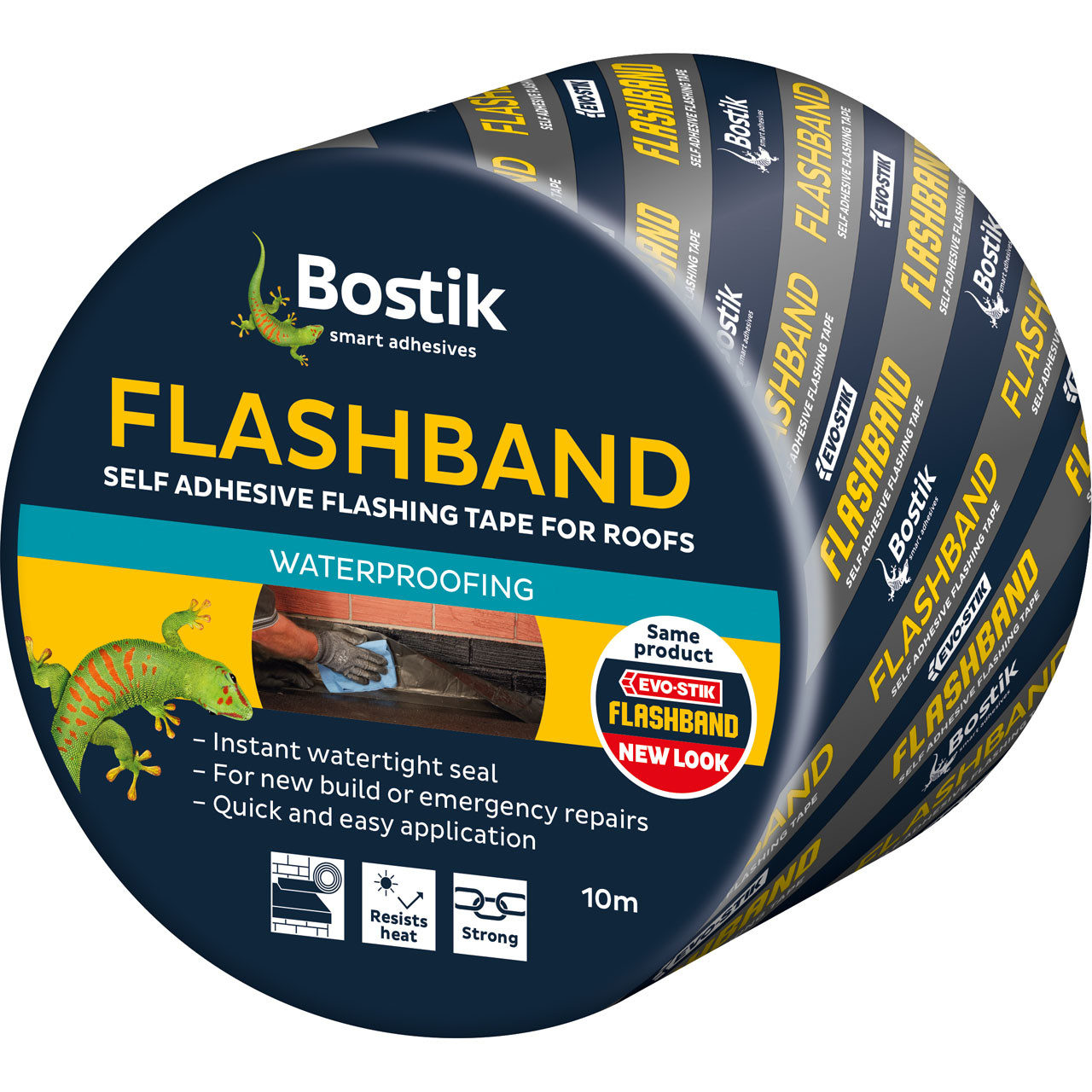 Photograph of Bostik Flashband Original Finish. Length 10M 225MM - Grey