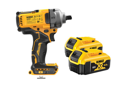 Dewalt DCF892P2T 18V XR Brushless Impact Wrench 1/2" Detent Pin (2 x 5.0Ah Batteries) in TSTAK Box