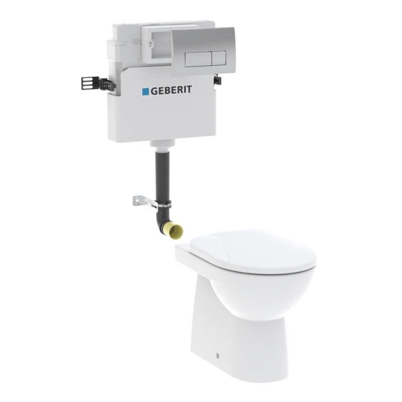 Photograph of Geberit Back-to-Wall Bundle Pack: Concealed Cistern, Back-to-Wall Rimfree Pan, Seat & Flush Plate