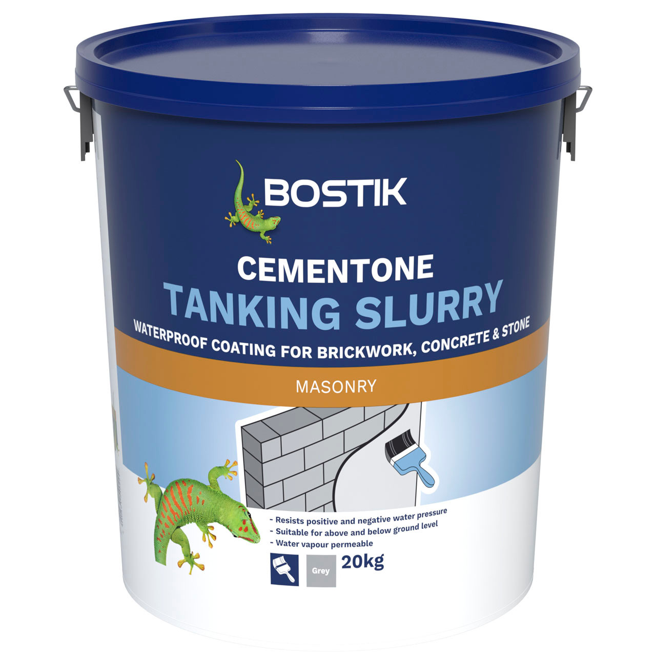 Photograph of Bostik Cementone Tanking Slurry (Bucket) 20KG - Grey