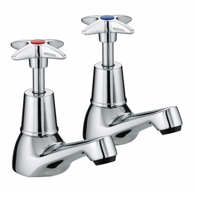 Bristan 5412 Cross Top Basin Taps Chrome