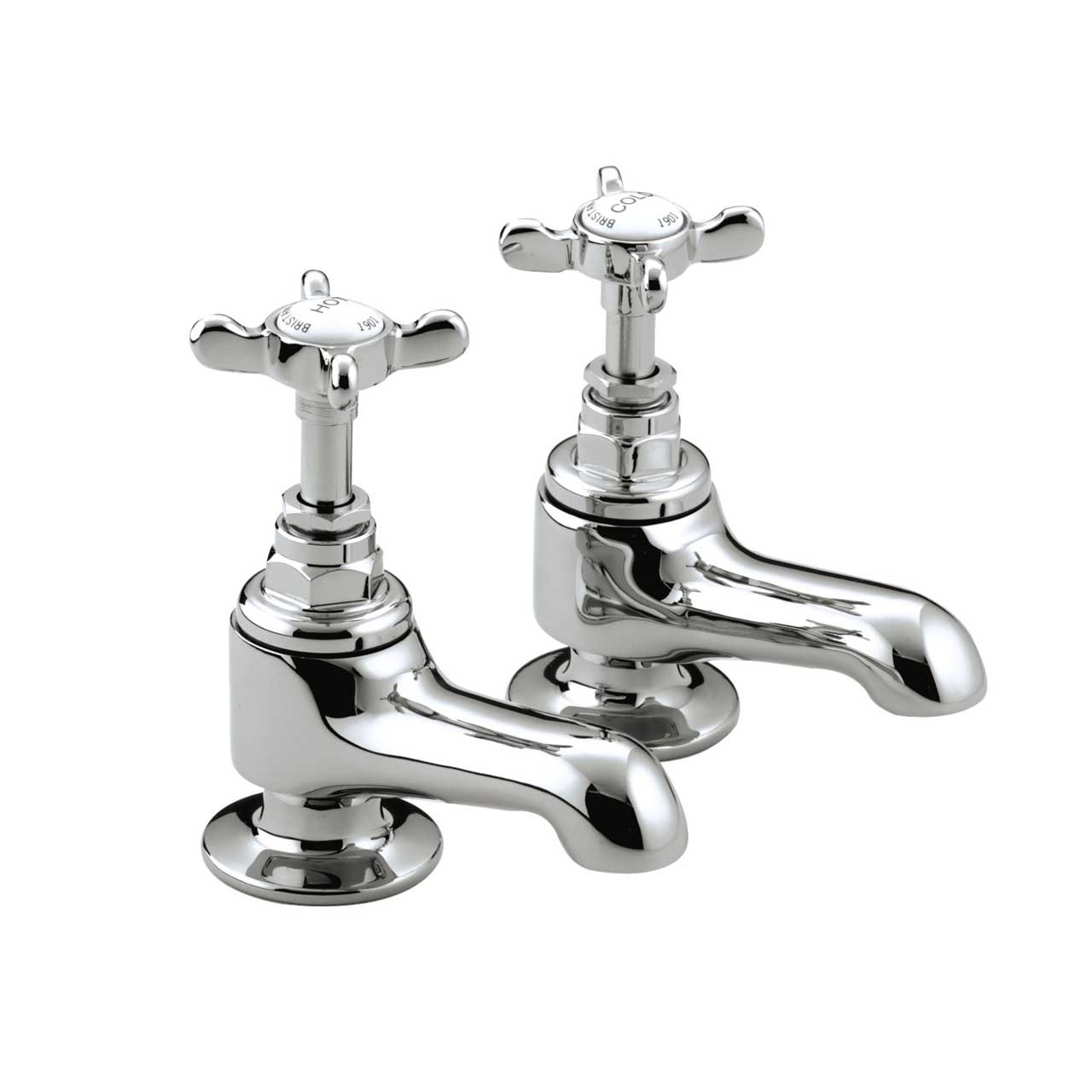 Photograph of Bristan 1901 Bath Taps with Ceramic Disc Valves Chrome