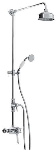 Dual Control Shower with Diverter and Rigid Riser