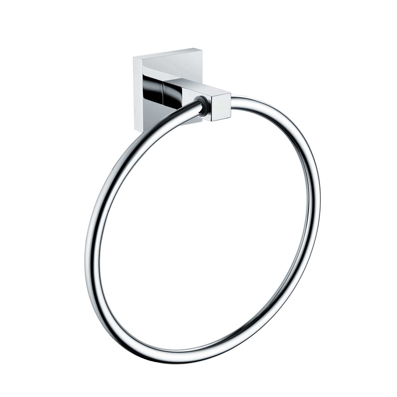 Photograph of Bristan Square Towel Ring Brass Chrome Plated