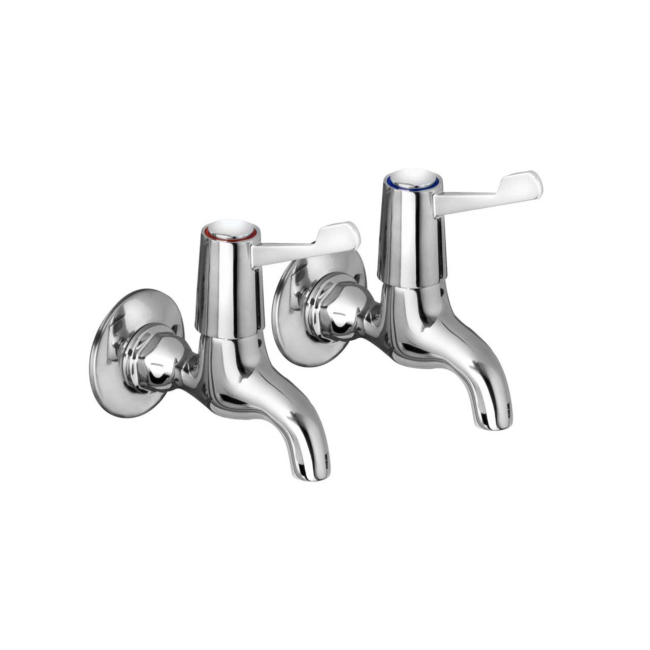 Photograph of Bristan Lever Bib Taps Chrome With Ceramic Disc Valves