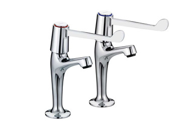 Bristan Lever High Neck Pillar Taps Chrome With 6 Levers & Ceramic Disc Valves product image