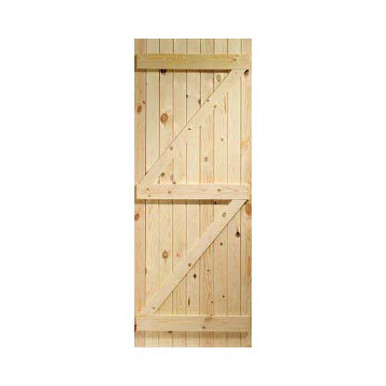 Further photograph of External Pine Ledged & Braced Gate 1981mm x 762mm x 35mm (6'6" x 2'6")