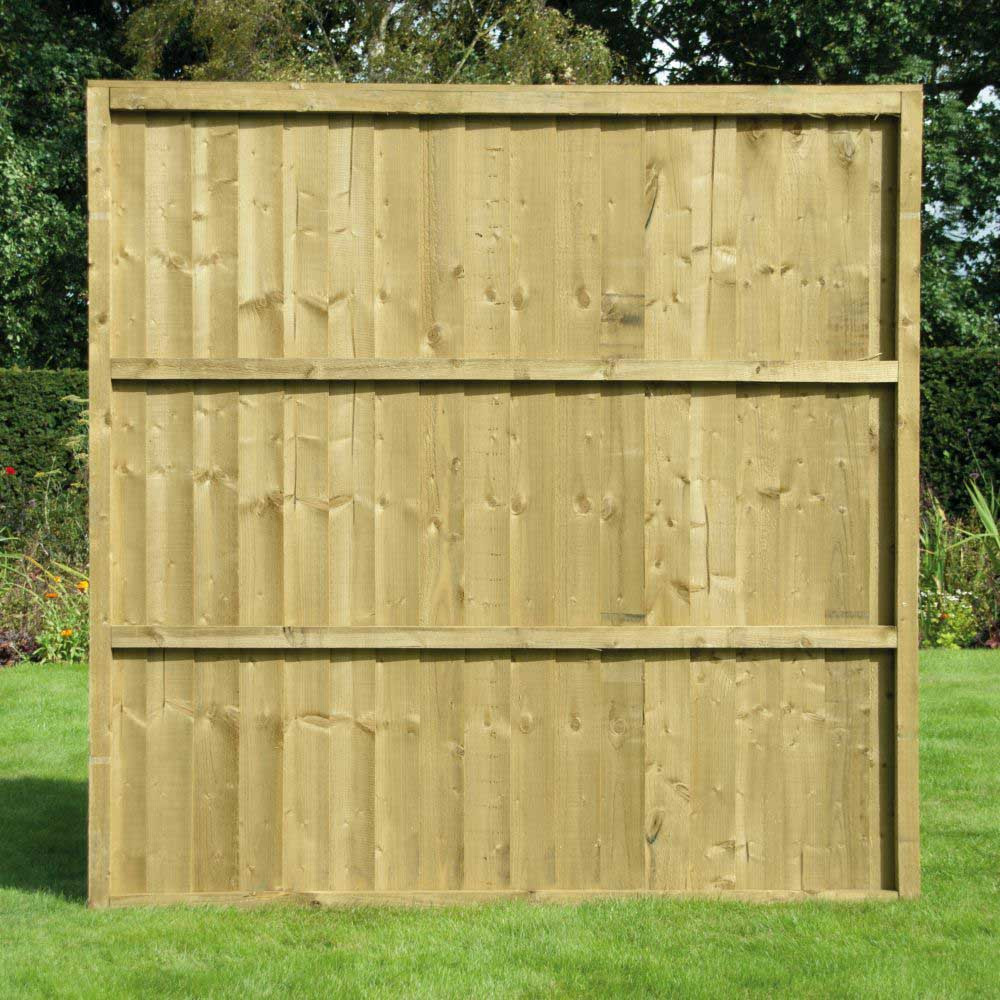 Photograph of Featheredge Green Pressure Treated Fence Panel 1524mm x 1830mm (5' x 6')