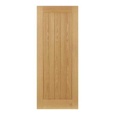 Further photograph of Ely Unfinished 5 Panel Vertical Internal Oak Door 1981mm x 838mm x 35mm (6'6" x 2'9")