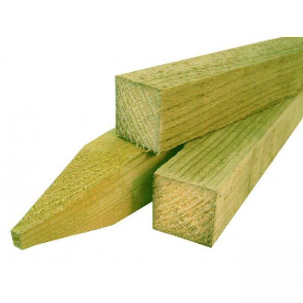 Photograph of 75mm x 75mm x 1.5m Pointed Green Treated Sawn Fencing UC3U