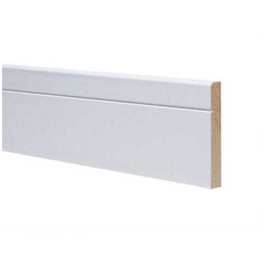 12mm x 144mmmm MDF White Primed Chamfered And Grooved Skirting product image