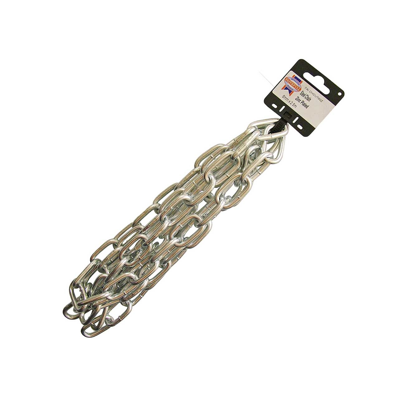 Photograph of Faithfull Zinc Plated Chain 6mm x 2.5m - Max. Load 250kg