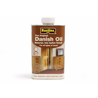 Rustins Danish Oil, Clear, Brush Application, 4-6hr Dry Time, 14 sq m/l Coverage, 1L