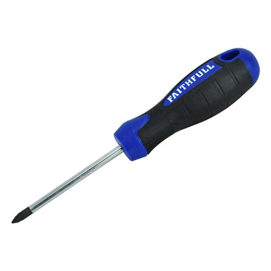 Faithfull Soft Grip Screwdriver Pozidriv Tip PZ2 x 100mm