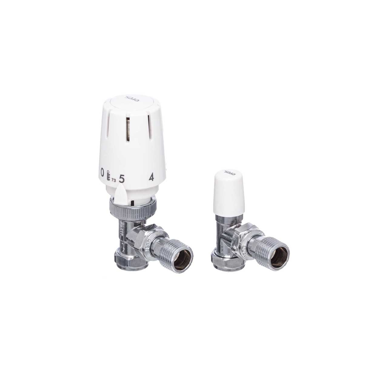 Photograph of Altecnic 15mm White Eres TRV Twin Pack Angled