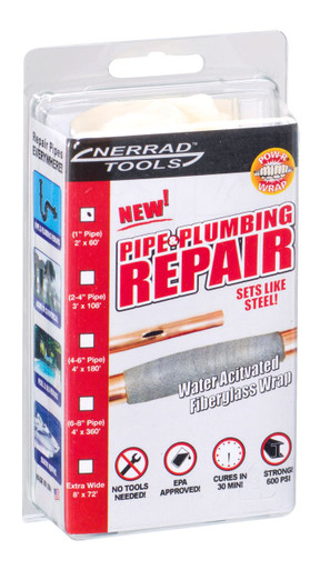 Further photograph of Nerrad Pow R Wrap Repair Bandage (Wrap Size 2X60" 1-2" Pipe)