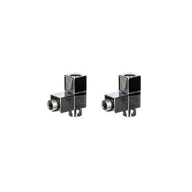 Square Style Valves Straight Pair  - Chrome product image