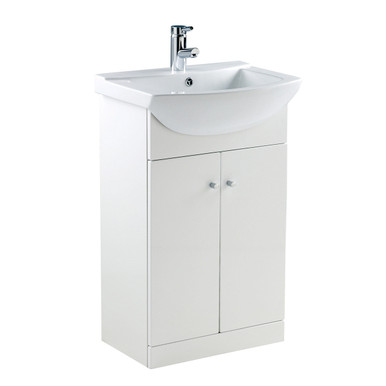 Further photograph of Trade 550mm One Taphole Basin - White