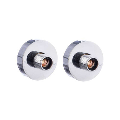 Altecnic High Chrome Finish Shower Fast Fit Round Connections Pair