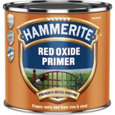 Hammerite Red Oxide Primer, 500ml, Solvent Based, 12 sq m/l Coverage Area