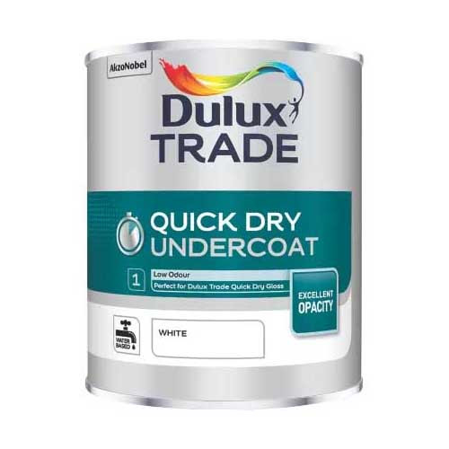 Photograph of Dulux Trade Quick Dry Undercoat White 1.0L